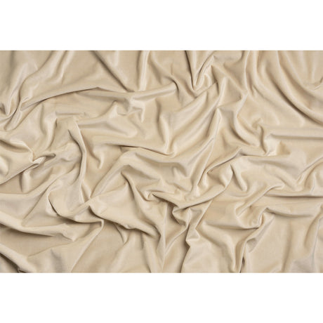 Polyester and Cotton Upholstery Velvet - Sand - Corry Collection
