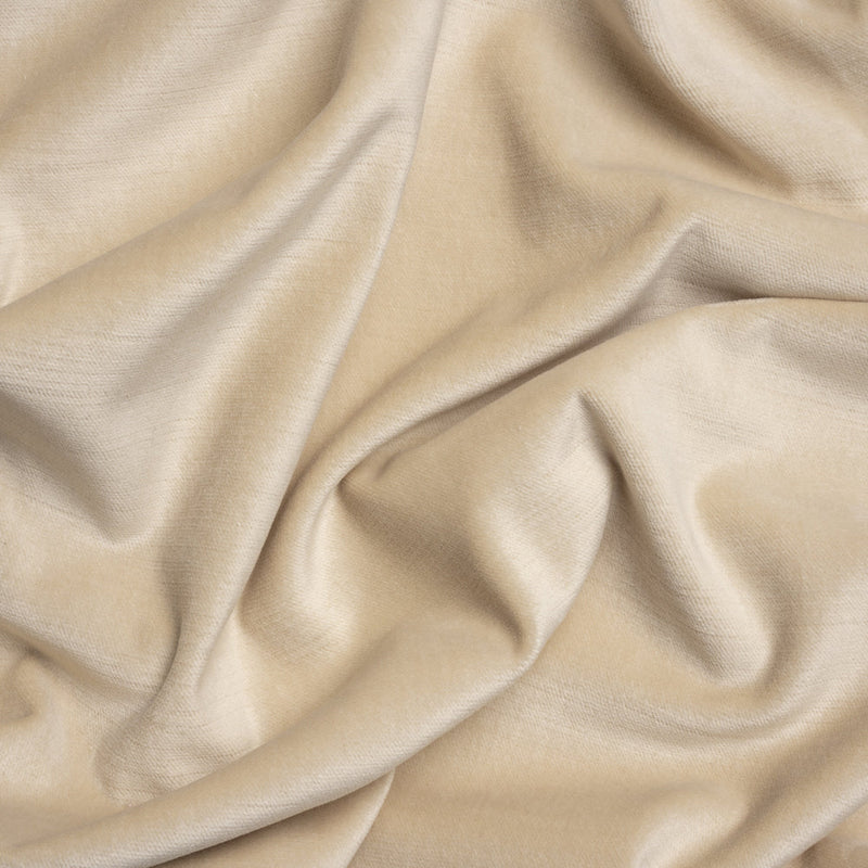 Polyester and Cotton Upholstery Velvet - Sand - Corry Collection
