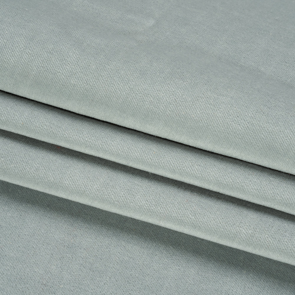 Polyester and Cotton Upholstery Velvet - Sky - Corry Collection