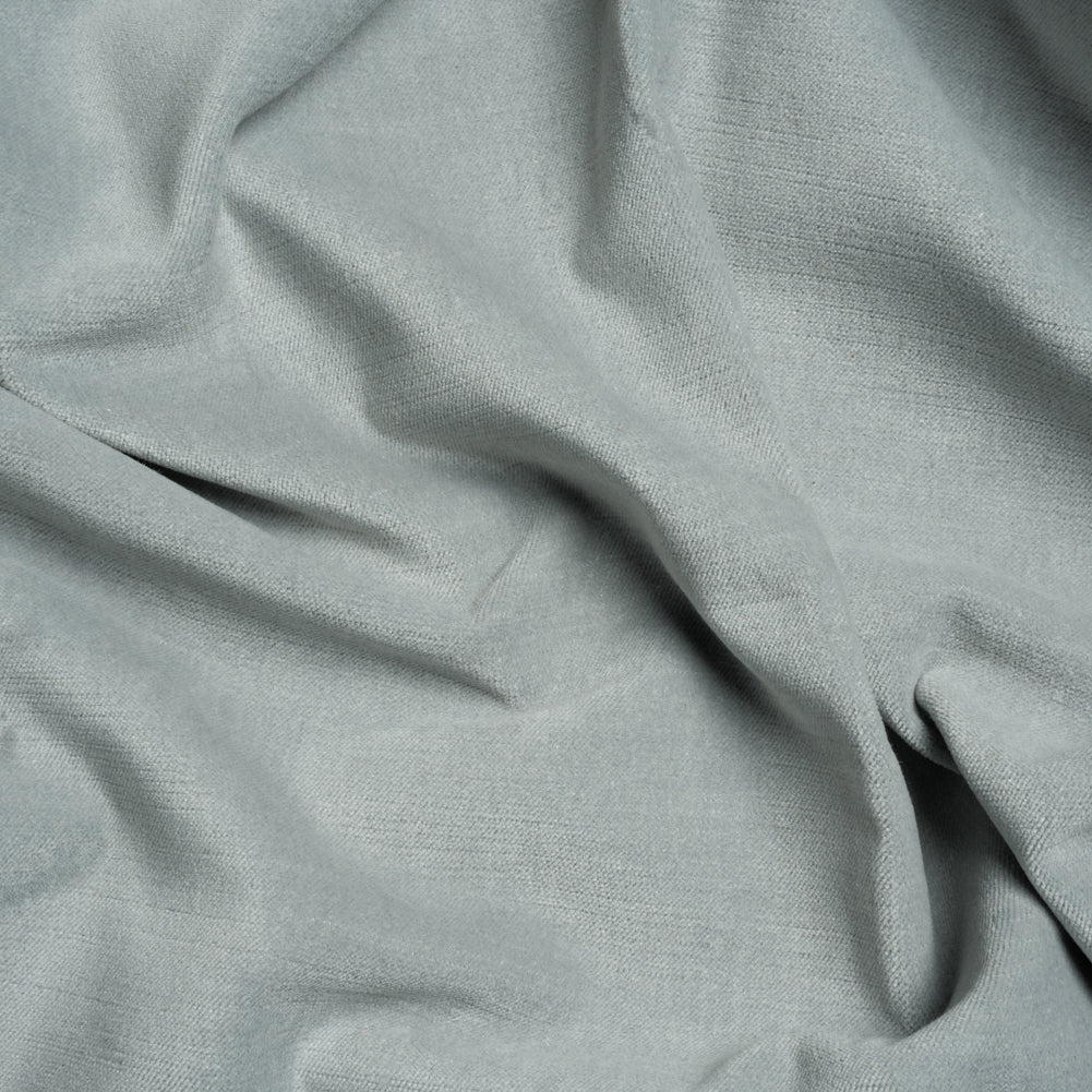 Polyester and Cotton Upholstery Velvet - Sky - Corry Collection