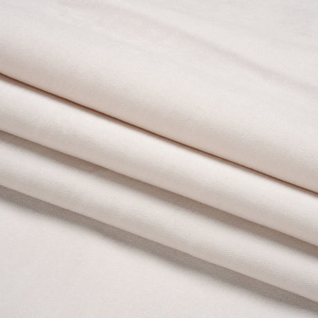 Polyester and Cotton Upholstery Velvet - Snow - Corry Collection