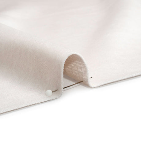 Polyester and Cotton Upholstery Velvet - Snow - Corry Collection