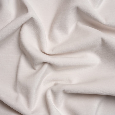 Polyester and Cotton Upholstery Velvet - Snow - Corry Collection