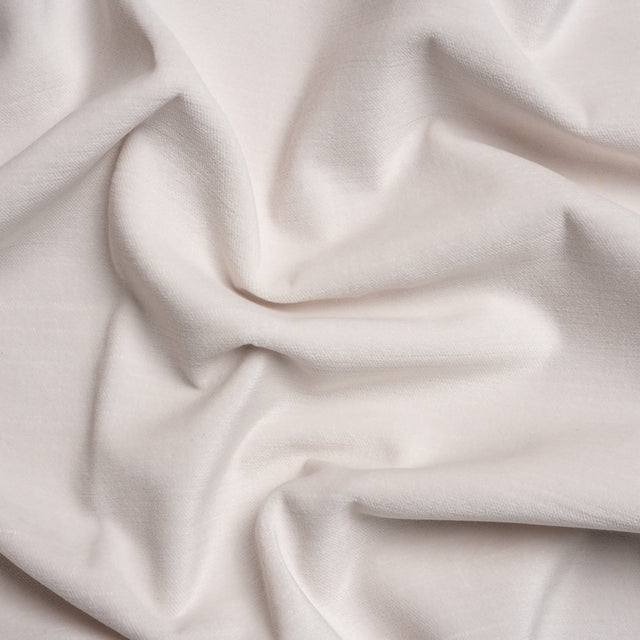 Polyester and Cotton Upholstery Velvet - Snow - Corry Collection