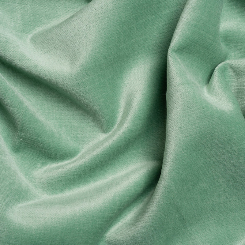 Polyester and Cotton Upholstery Velvet - Spearmint - Corry Collection