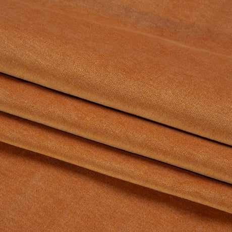 Polyester and Cotton Upholstery Velvet - Tangerine - Corry Collection