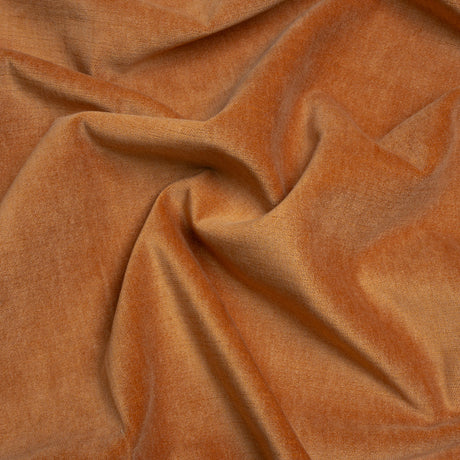 Polyester and Cotton Upholstery Velvet - Tangerine - Corry Collection