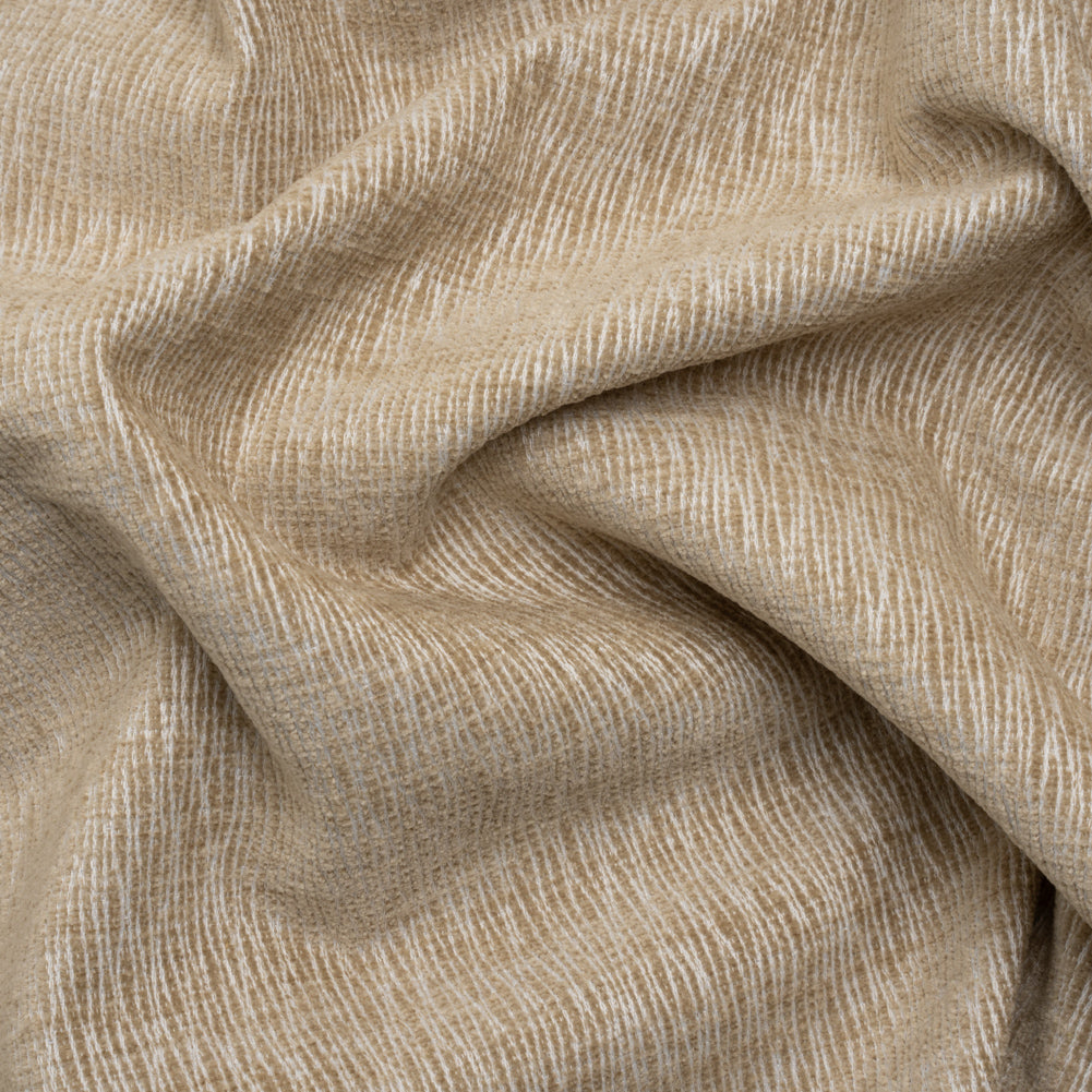 Chenille Upholstery Woven with Latex Backing - Bisque - Lovell Collection