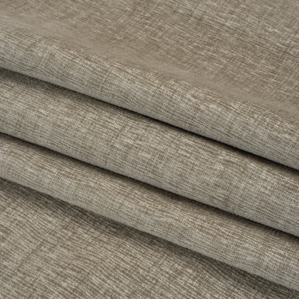 Chenille Upholstery Woven with Latex Backing - Chrome - Lovell Collection