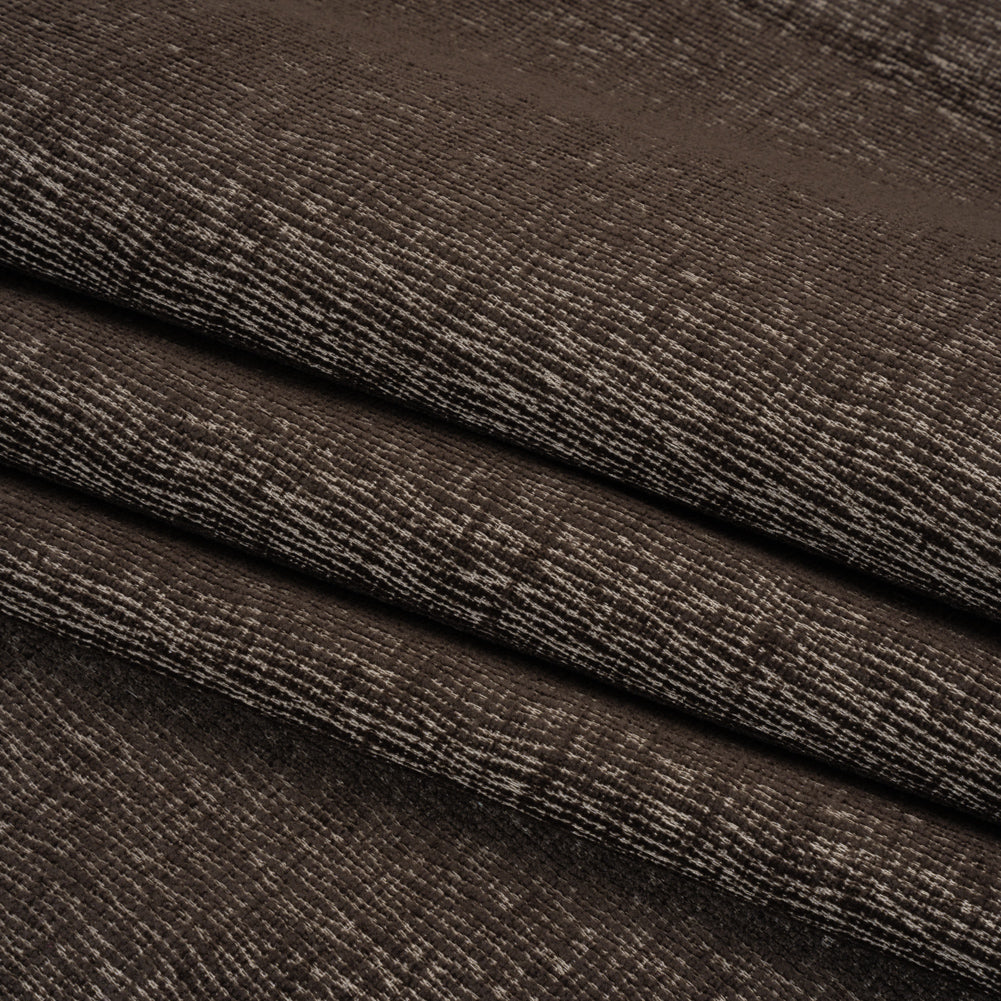 Chenille Upholstery Woven with Latex Backing - Graphite - Lovell Collection
