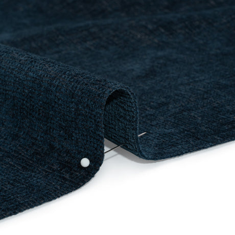 Chenille Upholstery Woven with Latex Backing - Indigo - Lovell Collection