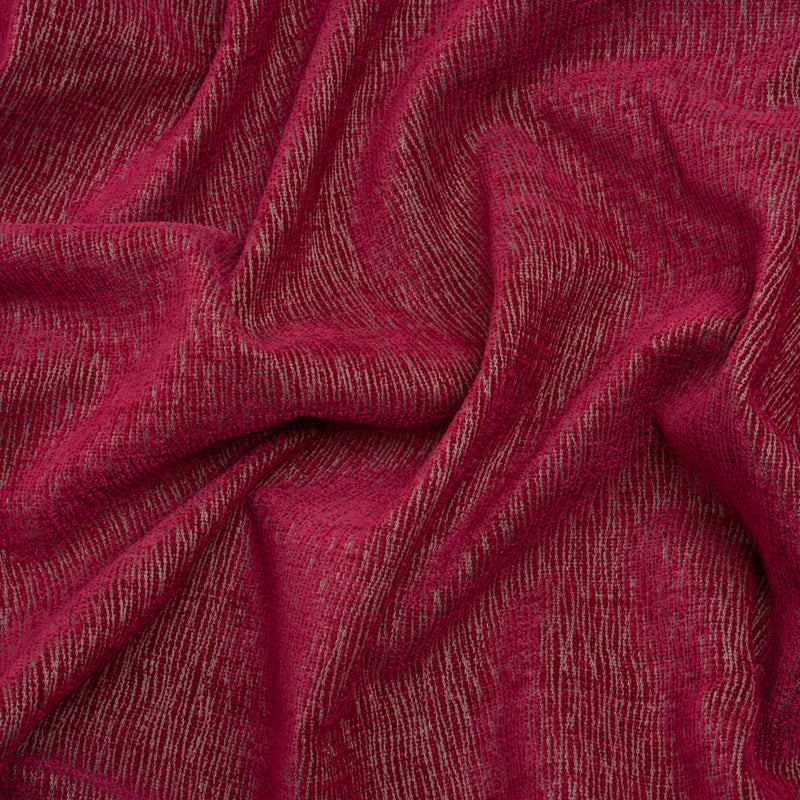 Chenille Upholstery Woven with Latex Backing - Magenta - Lovell Collection