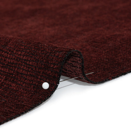Chenille Upholstery Woven with Latex Backing - Merlot - Lovell Collection