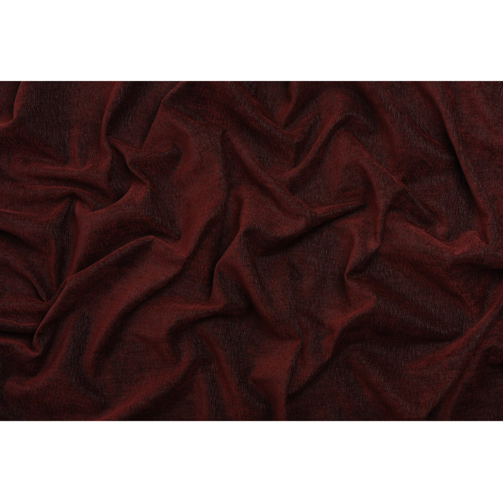 Chenille Upholstery Woven with Latex Backing - Merlot - Lovell Collection