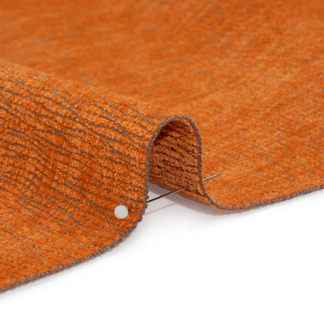Chenille Upholstery Woven with Latex Backing - Nectarine - Lovell Collection