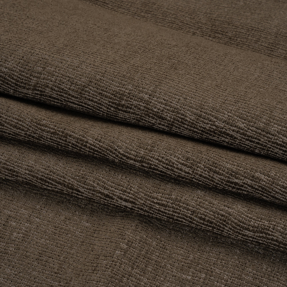 Chenille Upholstery Woven with Latex Backing - Obsidian - Lovell Collection