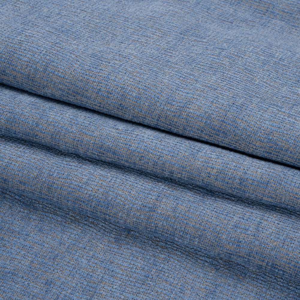 Chenille Upholstery Woven with Latex Backing - Periwinkle - Lovell Collection