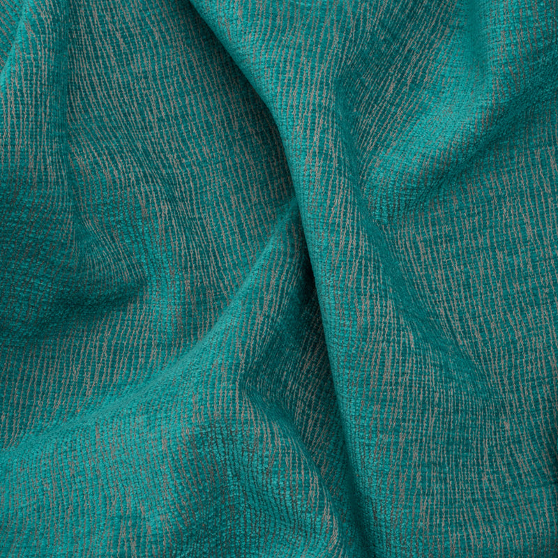 Chenille Upholstery Woven with Latex Backing - Turquoise - Lovell Collection