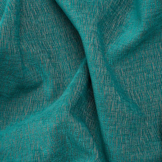 Chenille Upholstery Woven with Latex Backing - Turquoise - Lovell Collection