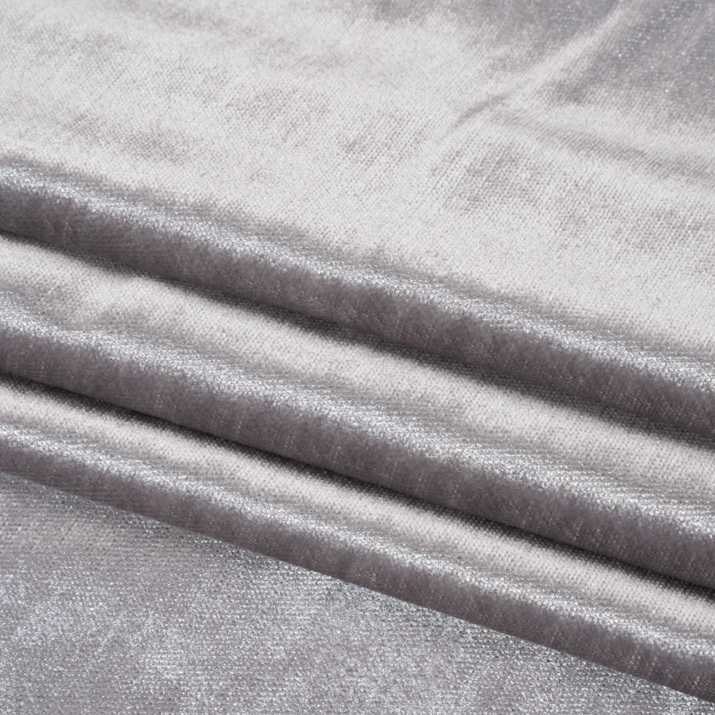 Textured Upholstery Velvet - Chrome - Ainslie Collection