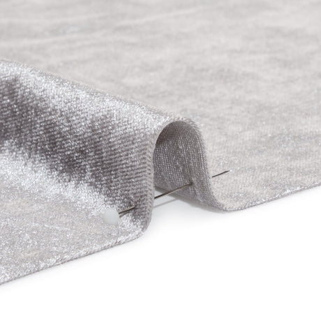Textured Upholstery Velvet - Chrome - Ainslie Collection