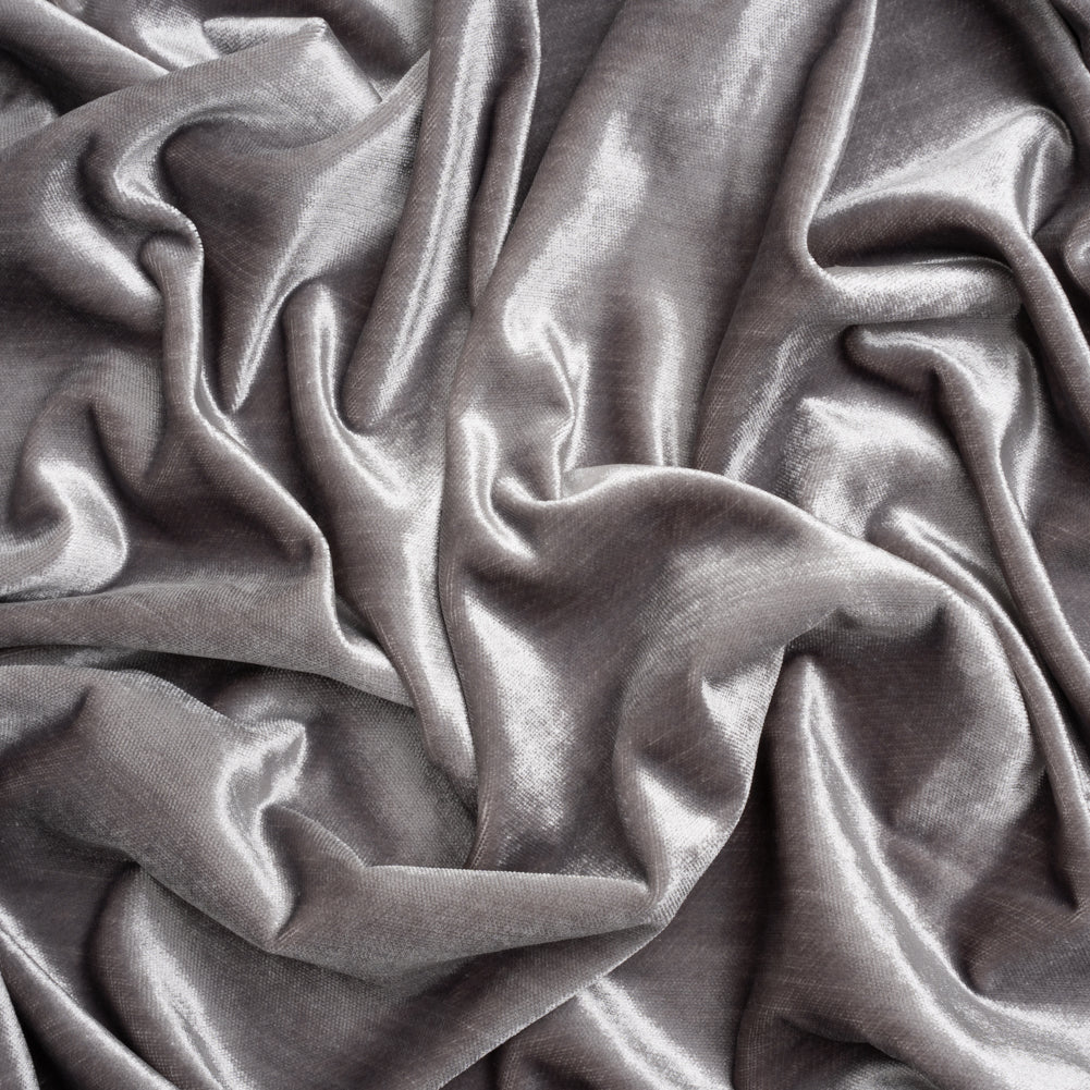 Textured Upholstery Velvet - Chrome - Ainslie Collection