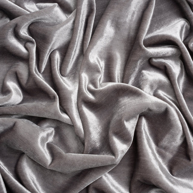 Textured Upholstery Velvet - Chrome - Ainslie Collection
