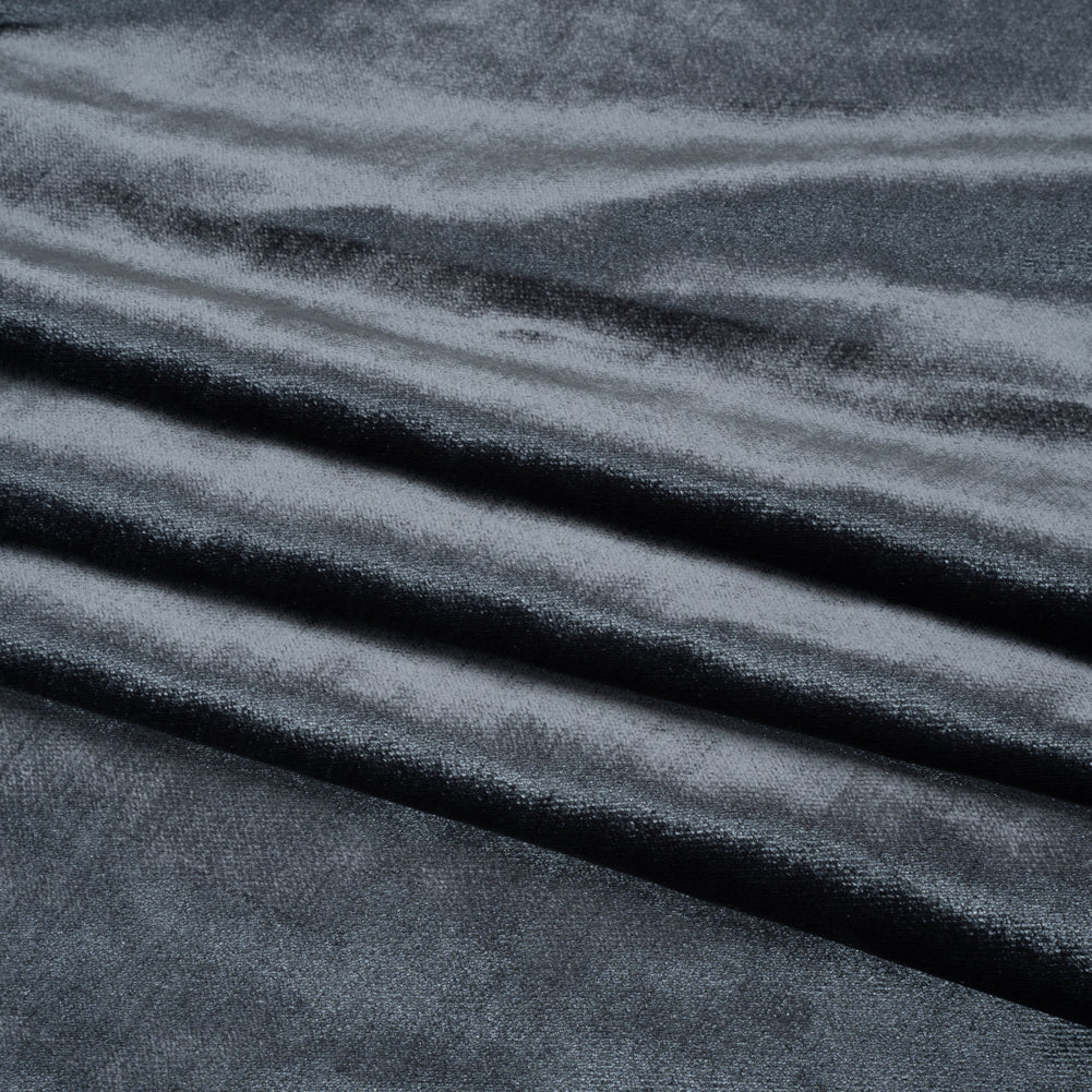 Textured Upholstery Velvet - Gunmetal - Ainslie Collection