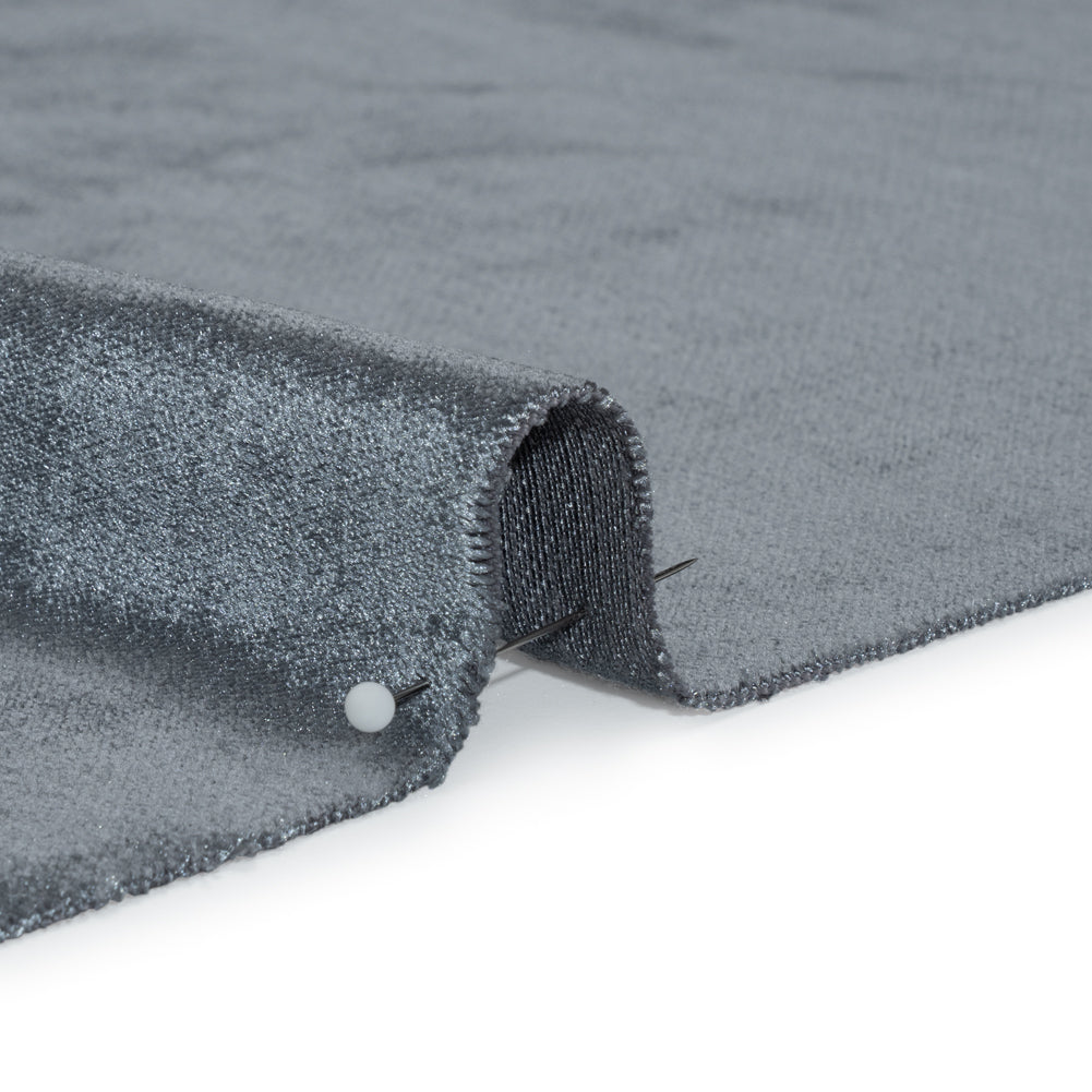 Textured Upholstery Velvet - Gunmetal - Ainslie Collection
