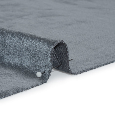 Textured Upholstery Velvet - Gunmetal - Ainslie Collection