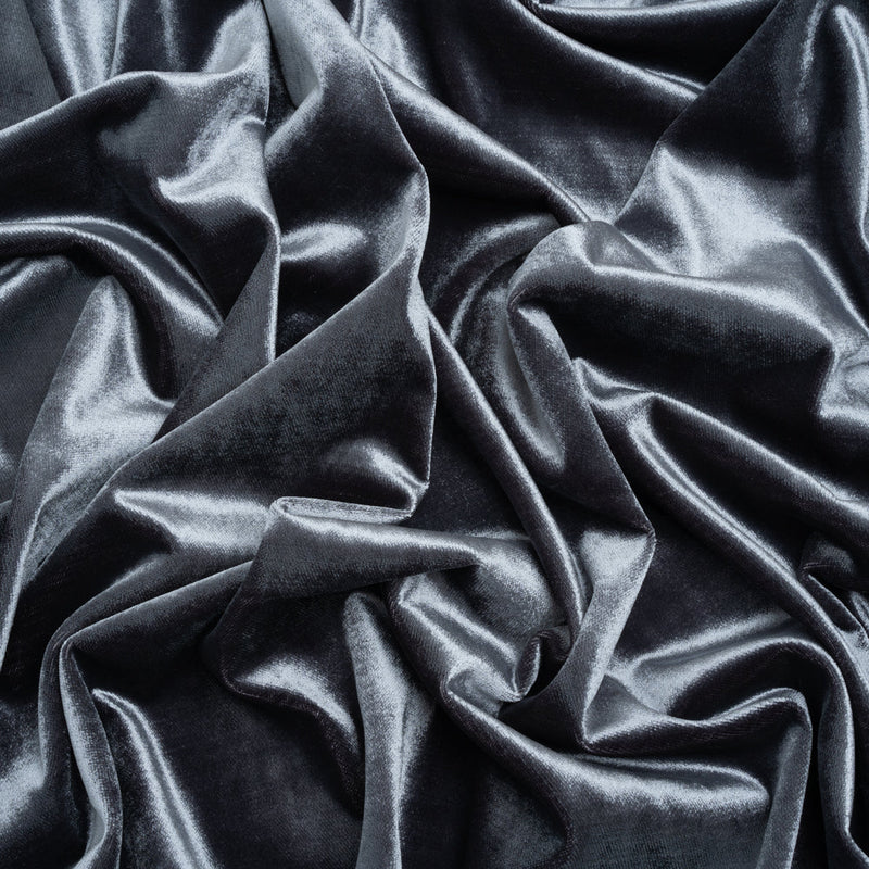 Textured Upholstery Velvet - Gunmetal - Ainslie Collection