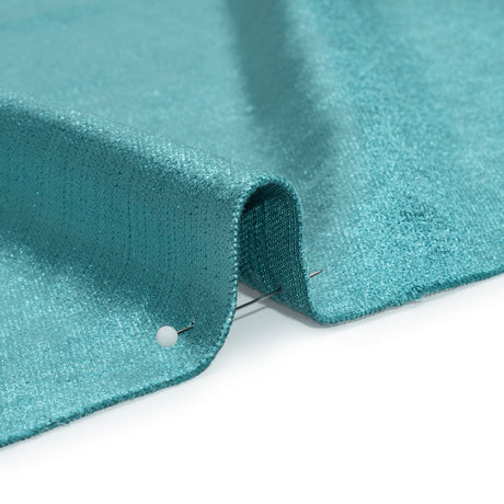 Textured Upholstery Velvet - Peacock - Ainslie Collection