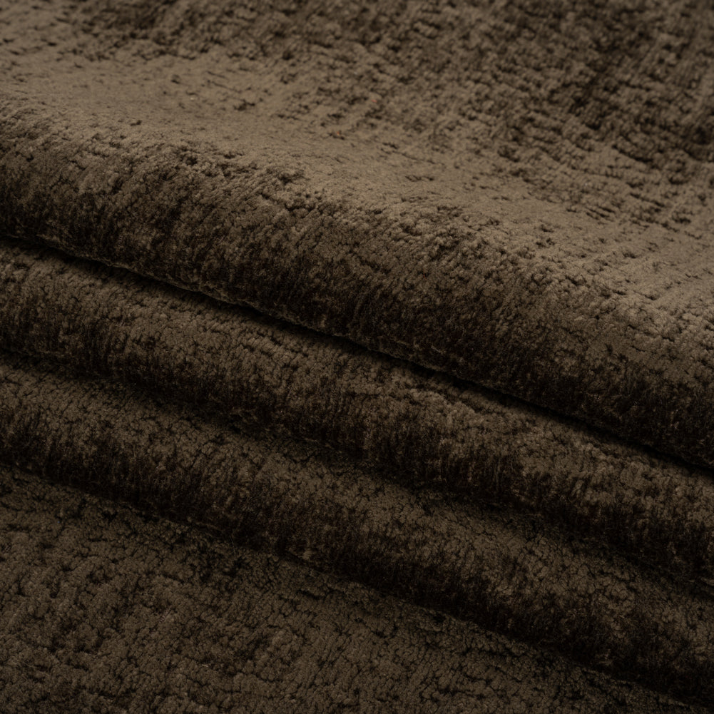 Textured Upholstery Chenille - Chocolate - Odie Collection