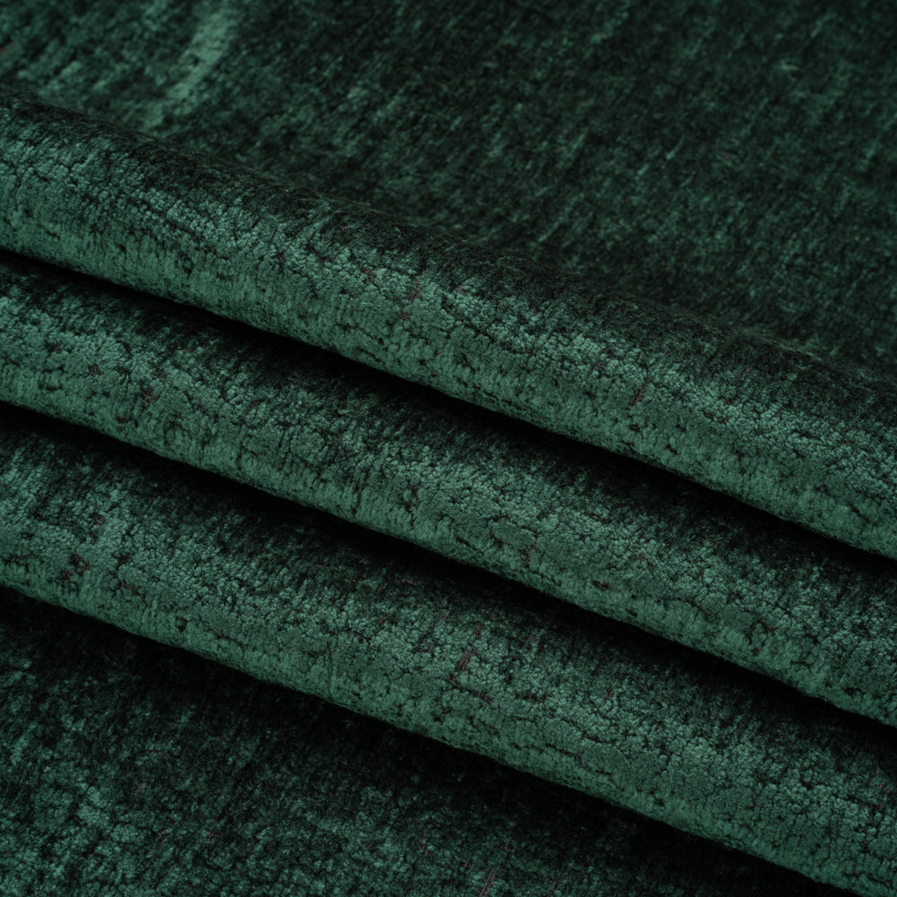Textured Upholstery Chenille - Emerald - Odie Collection