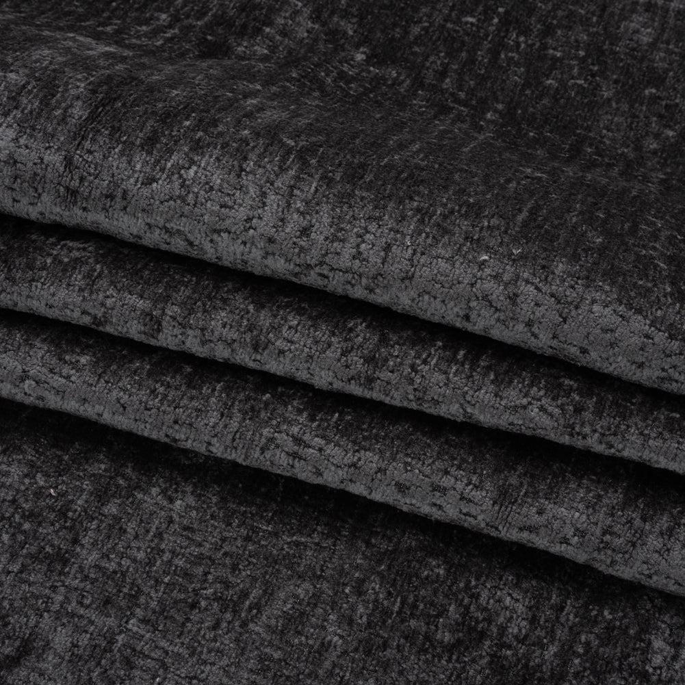 Textured Upholstery Chenille - Onyx - Odie Collection