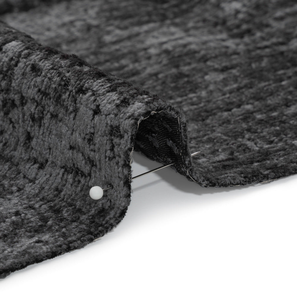 Textured Upholstery Chenille - Onyx - Odie Collection