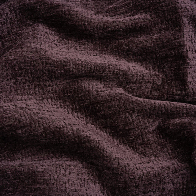 Textured Upholstery Chenille - Plum - Odie Collection