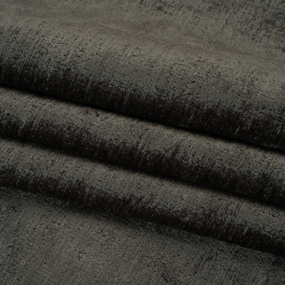 Upholstery Chenille - Asphalt Monotone Abstract - Timbrell Collection