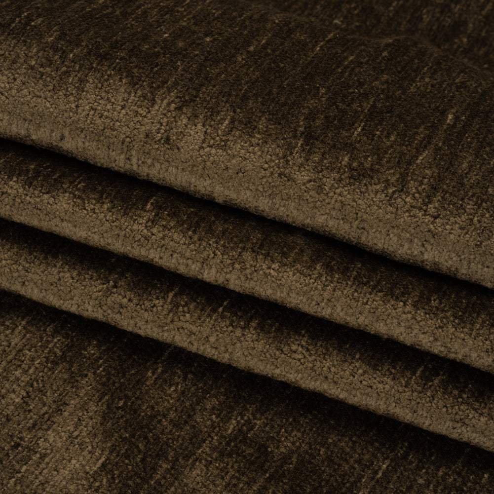 Upholstery Chenille - Chocolate Monotone Abstract - Timbrell Collection