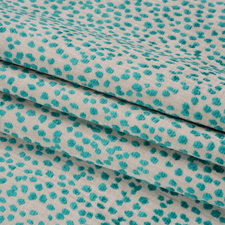 Upholstery Chenille - Aqua Spotted - Piperhill Collection