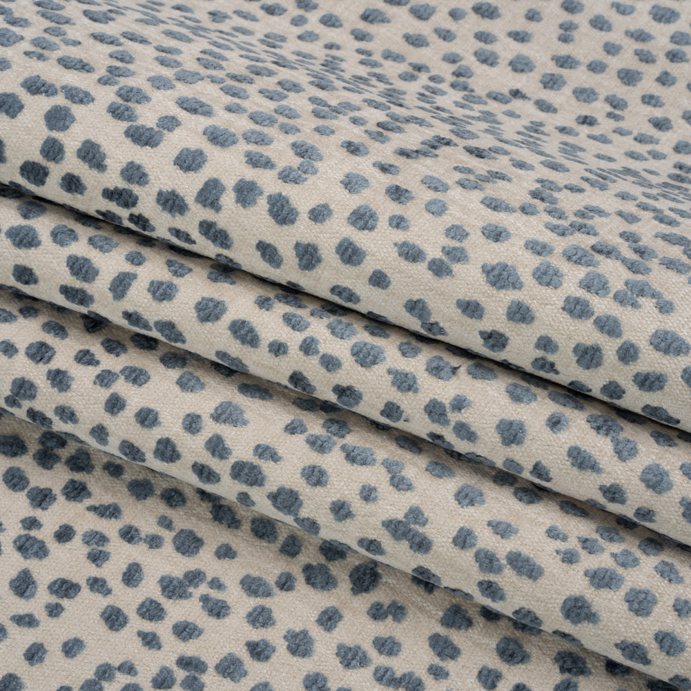 Upholstery Chenille - Azul Spotted - Piperhill Collection