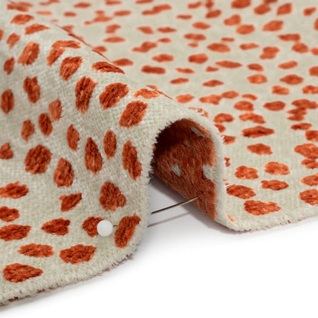 Upholstery Chenille - Cinnabar Spotted - Piperhill Collection