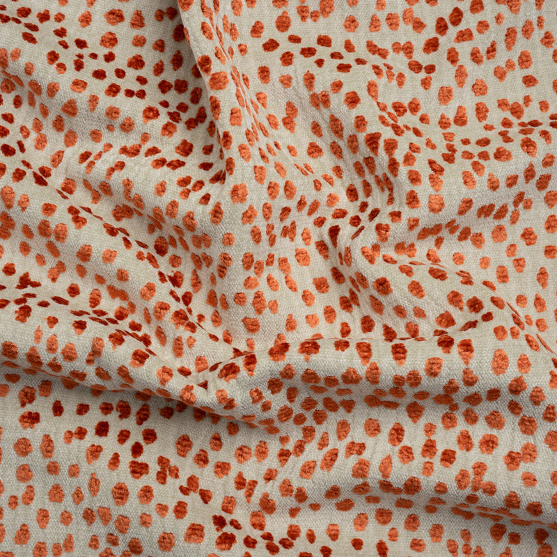 Upholstery Chenille - Cinnabar Spotted - Piperhill Collection