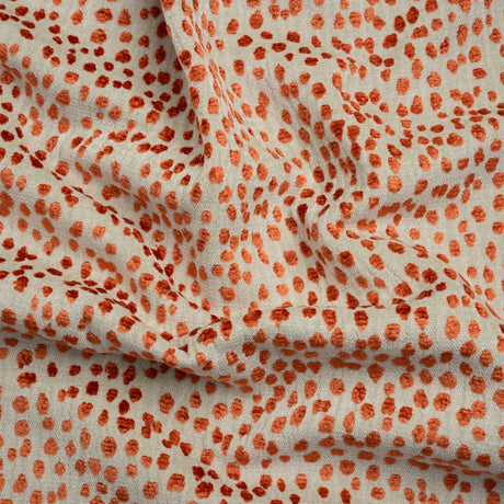 Upholstery Chenille - Cinnabar Spotted - Piperhill Collection