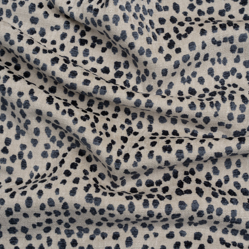 Upholstery Chenille - Sapphire Spotted - Piperhill Collection