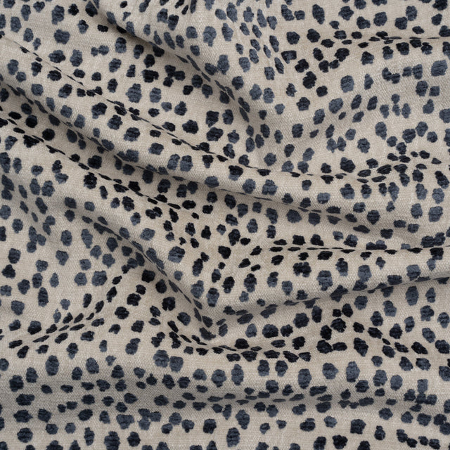 Upholstery Chenille - Sapphire Spotted - Piperhill Collection