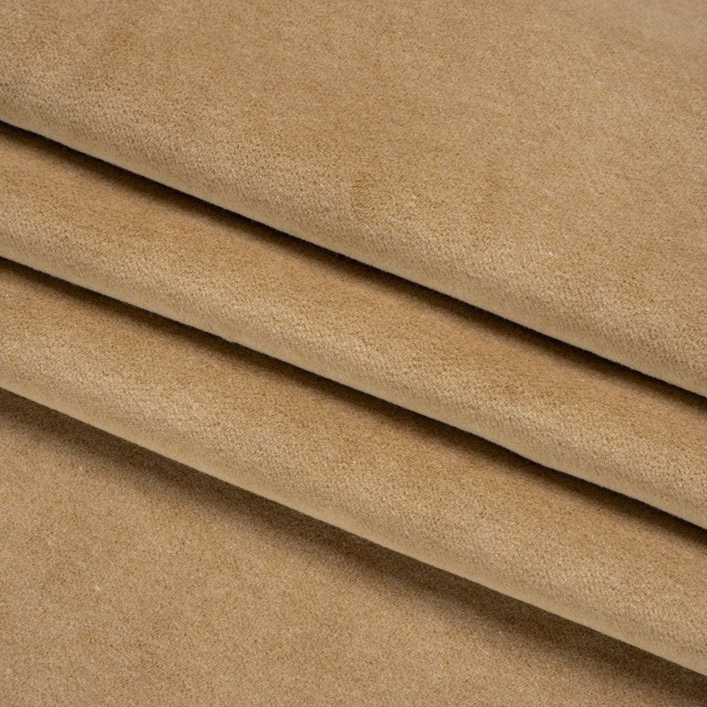 Cotton and Polyester Upholstery Velvet - Camel - Banton Collection