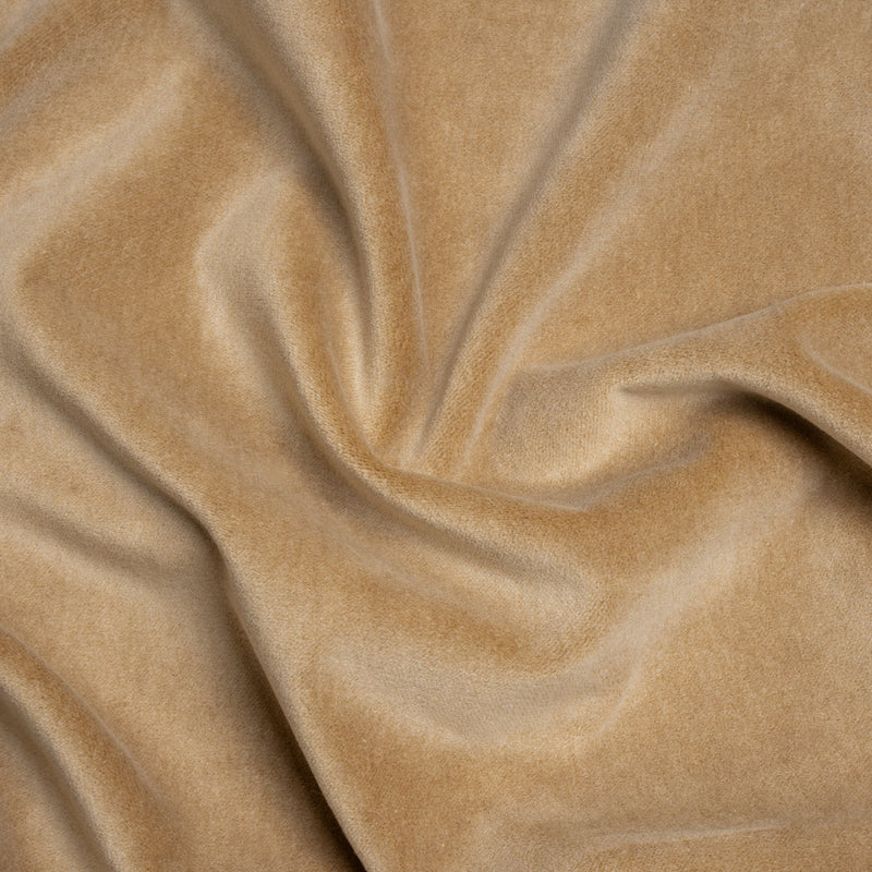 Cotton and Polyester Upholstery Velvet - Camel - Banton Collection