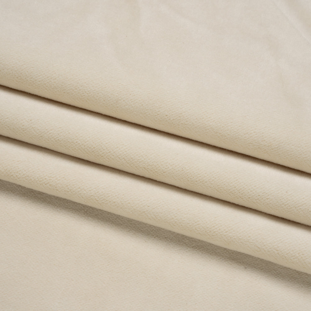 Cotton and Polyester Upholstery Velvet - Creme - Banton Collection