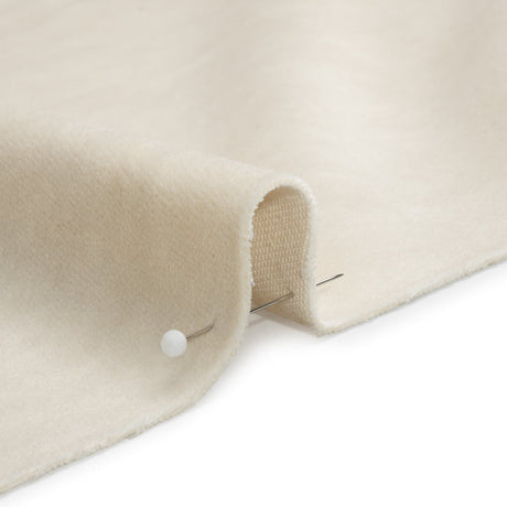 Cotton and Polyester Upholstery Velvet - Creme - Banton Collection